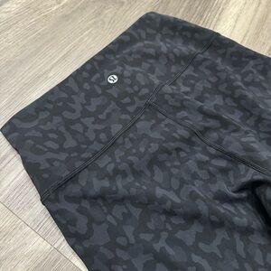 Lululemon Leggings Align Size 6 Black Leopard/Camo 28” Inseam GUC Workout Gym